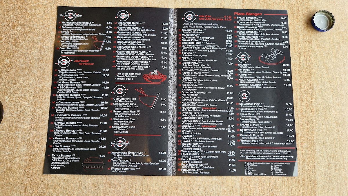 Menu Gong - Pizzeria & Asiatisch-1